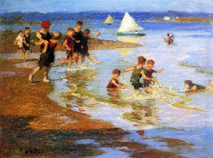 Children at Play on the Beach painting - Edward Potthast Children at Play on the Beach art painting